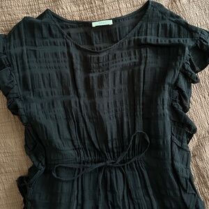 Araks Black Cotton+Silk Blend Maxi dress Size S